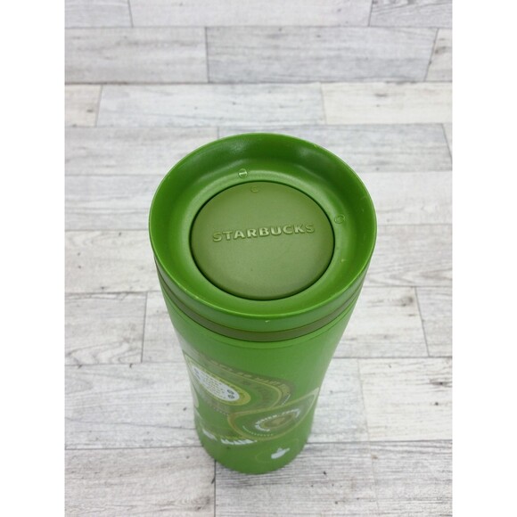 2010 Starbucks Coffee Eco Green Recycled Plastic 16oz‎ Travel Tumbler Cup - Picture 5 of 9